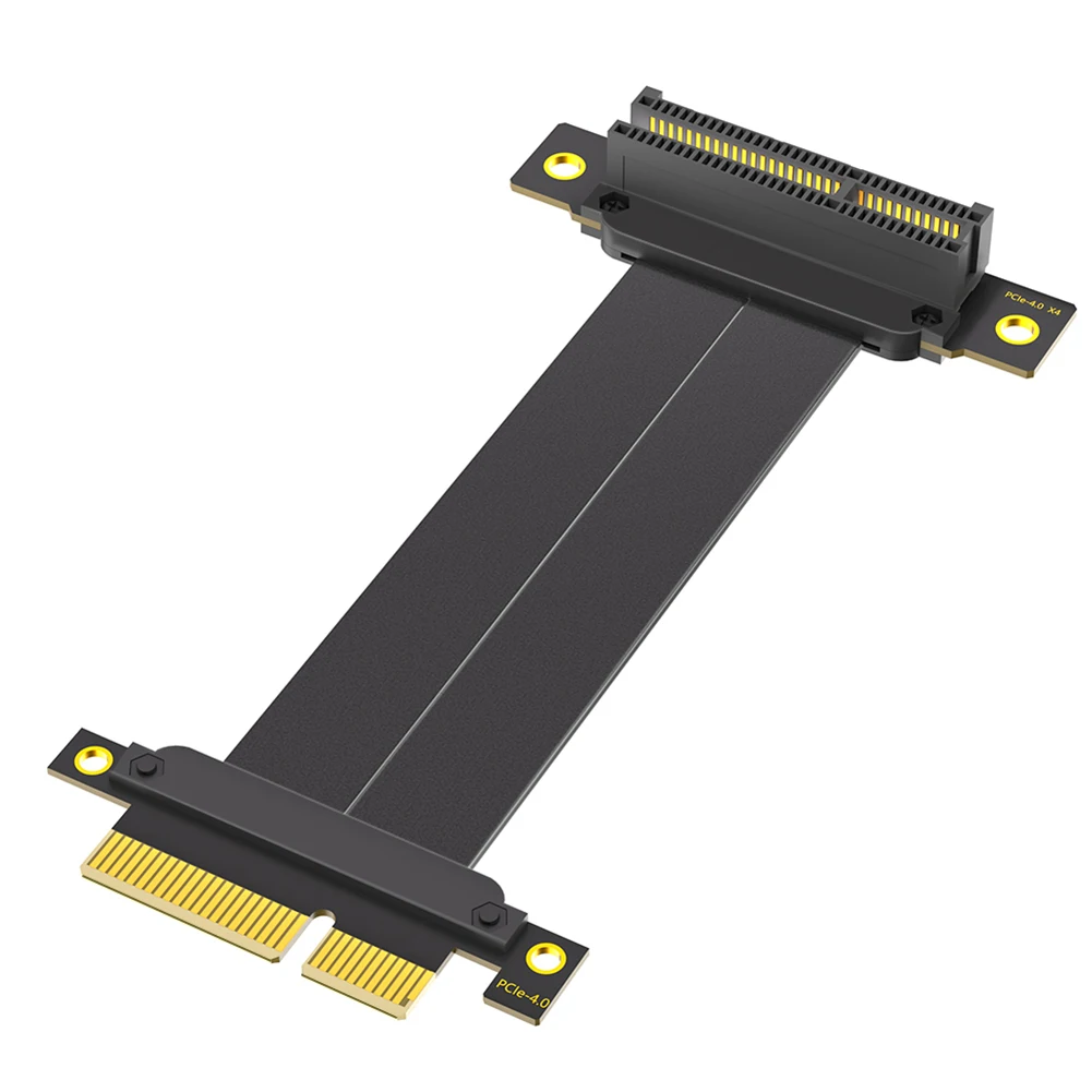 10cm PCI-Express 4X Riser Cable with Gold-Plated Connector PCI-E 4X Extender Adapter for Graphics Card