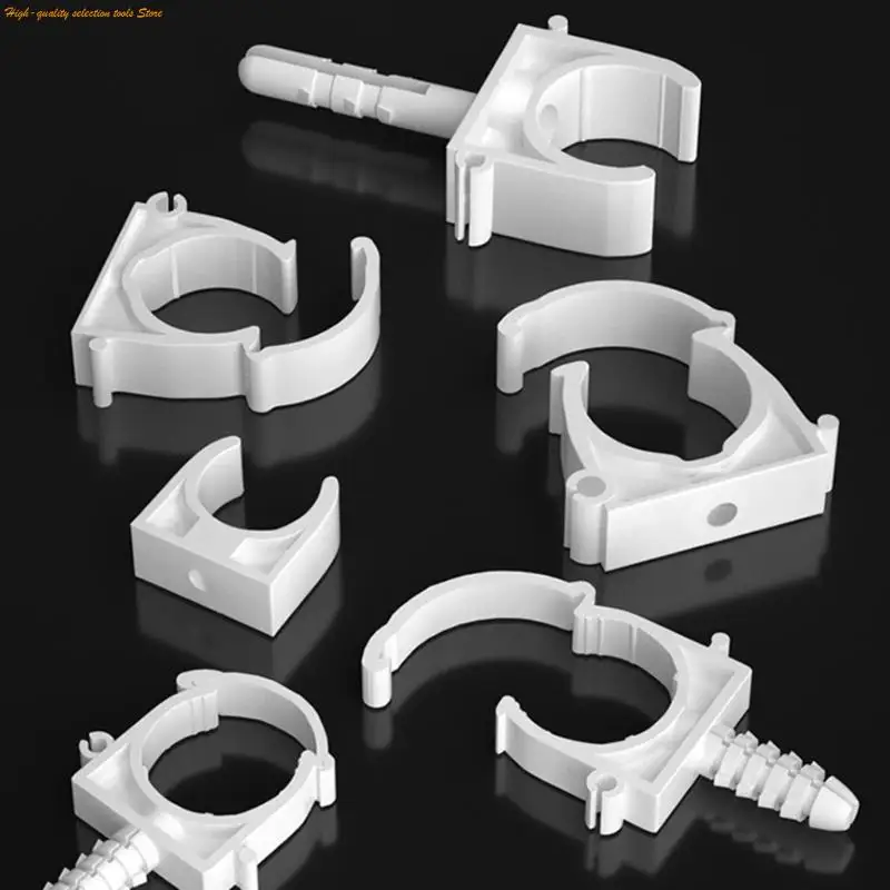 203F 10Pcs Water Pipe Clamps O Shaped Pipe Clamps Clip with Fixing Clip Water