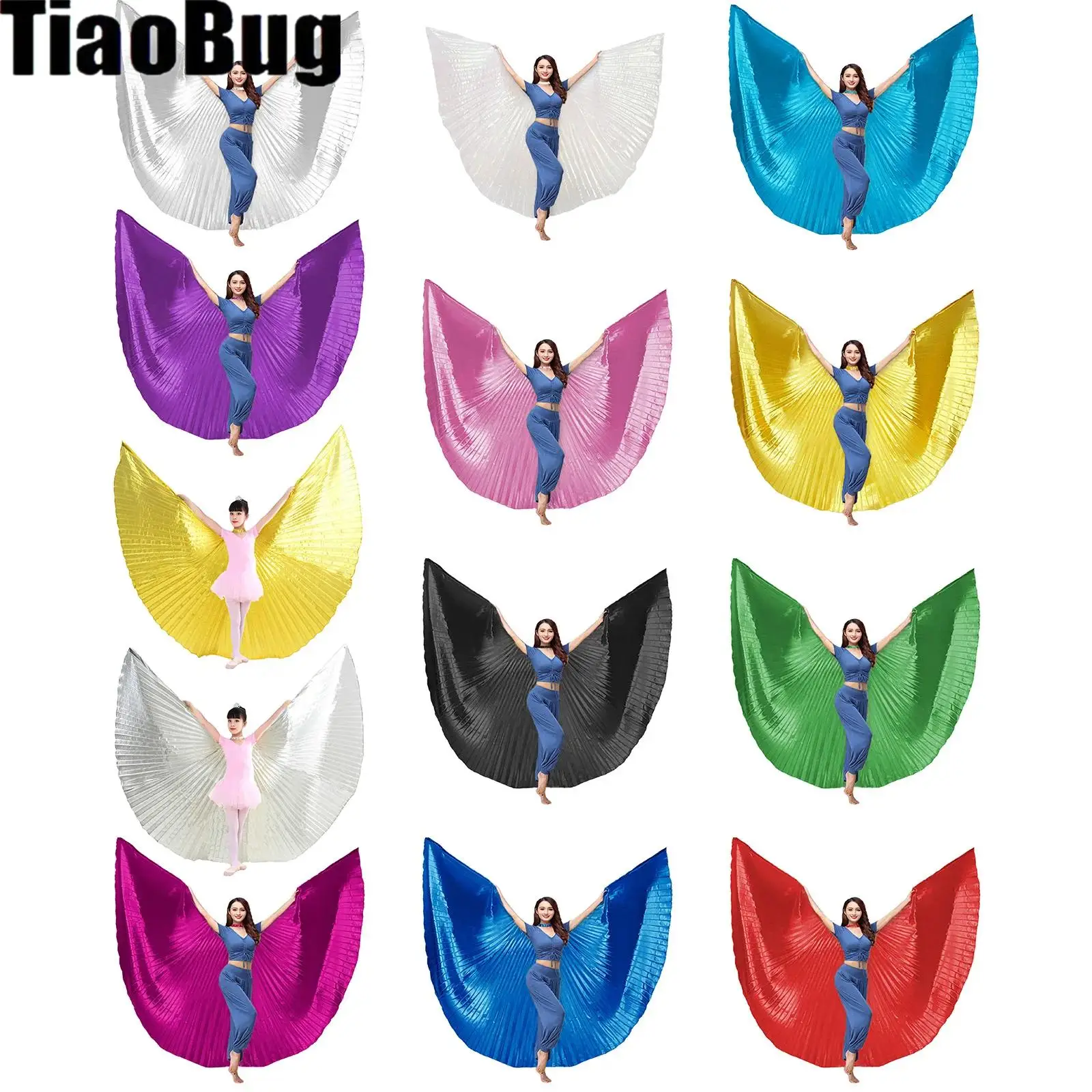 

Belly Dance Wings Without Sticks 360 Degree Angle Wings Dancing Props Costumes Accessories for Carnival Festivals Stage