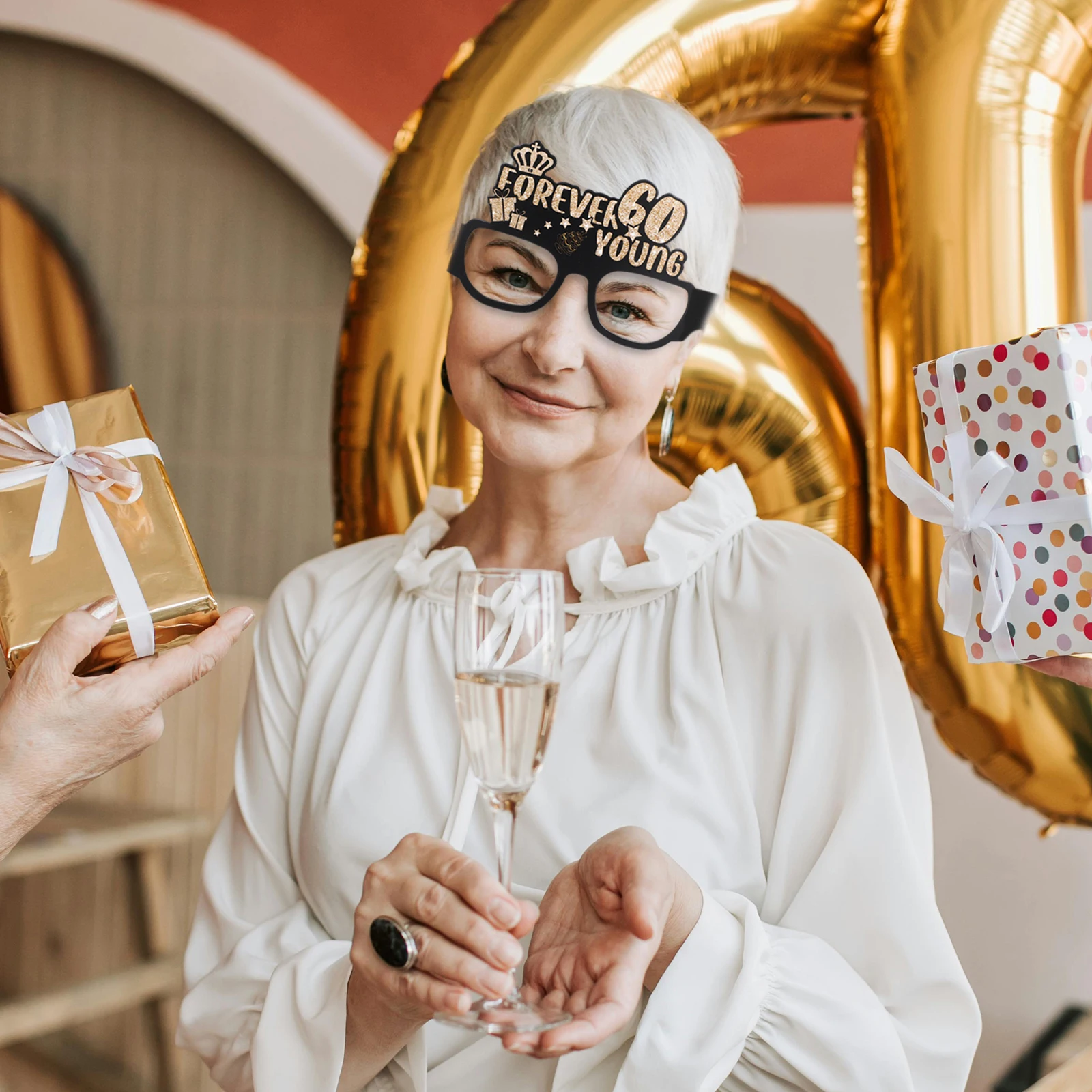 

12Pcs Birthday Party Eyeglasses Paper Frames Fun Glasses Photo Props Decorations Birthday Party Glasses Creative Eyeglasses