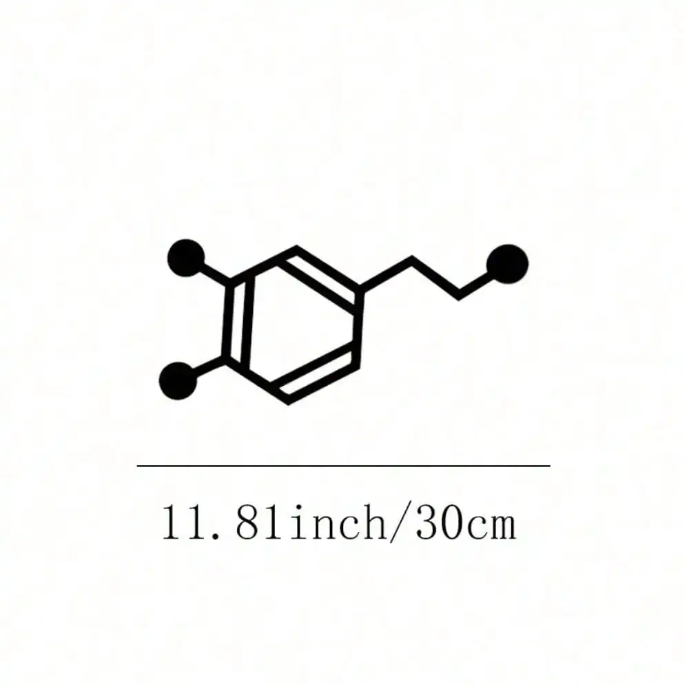 CIFBUY Iron Art Wall Decor Metal Dopamine Molecule Minimalist Hanging Sculpture For Home Office Psychology Lab Wall Art Gift