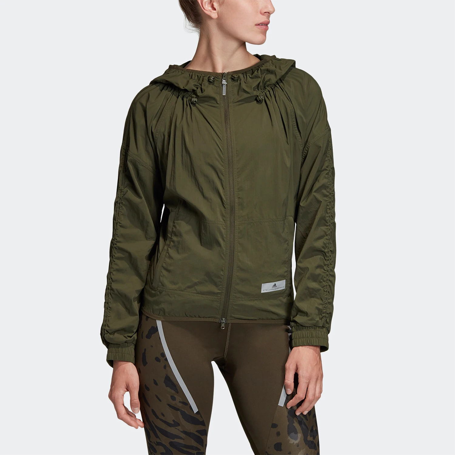 

Оригинальная женская ветрозащитная куртка Adidas New Season с капюшоном и молнией по всей длине EA2175