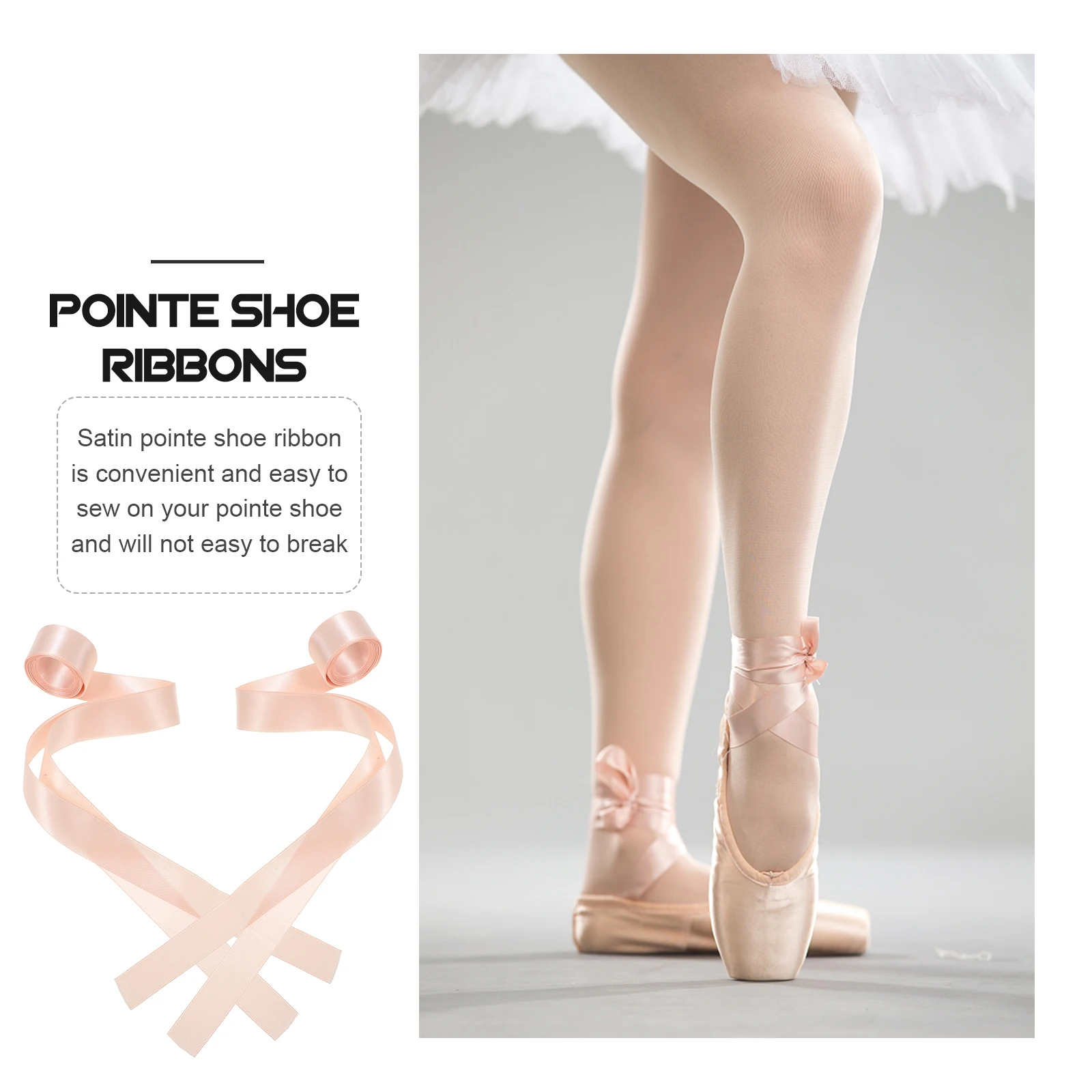 

2Pcs Ballet shoe straps Ballet Pointe Shoes Bandage Satin Pointe Shoes Ribbon Ballet Point Bandage Ballerina Dancing Accessories