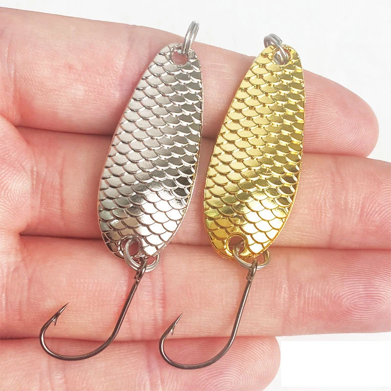 1 stücke 1,5g 2,5g 3,5g Mini Angeln Löffel Köder Wobbler Metall Vib Vibration Spinner Sinking Harten köder Pesca Accesorios