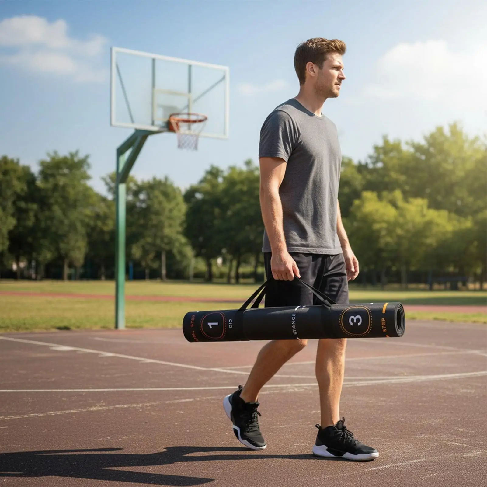 Basketball Dribble Mat Anti-Slip Exercise Equipment Basketball Practice Pad Footstep Drill Mat For Dribbling Bounce Footstep