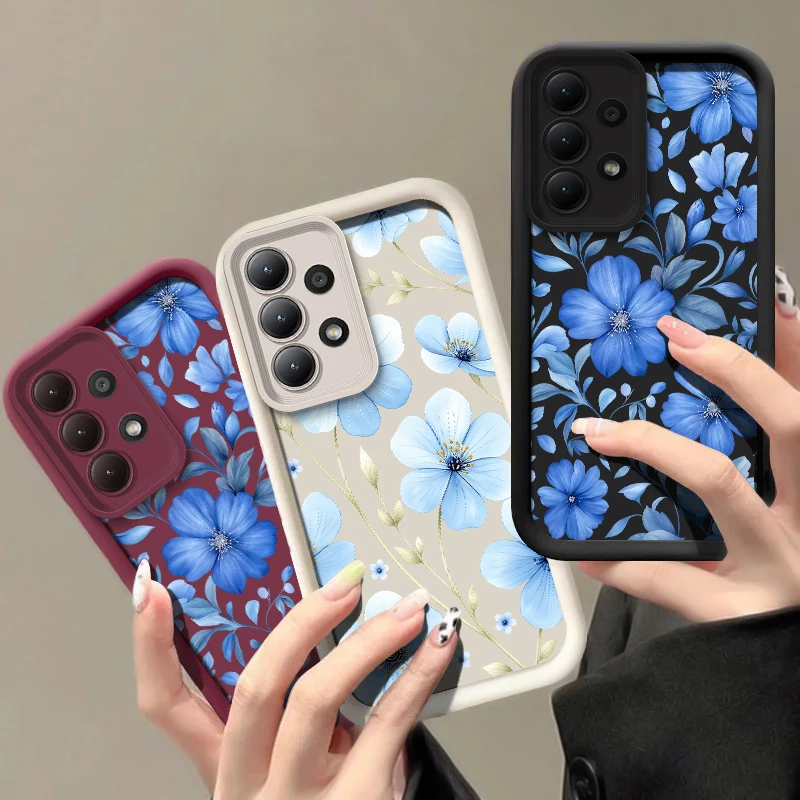 Flowers Plant Pattern Phone Case For Samsung Galaxy A05 A06 A07 A10 A20 A30 A50 A70 A02S A03 Core Soft Drop Resistant Cover Capa