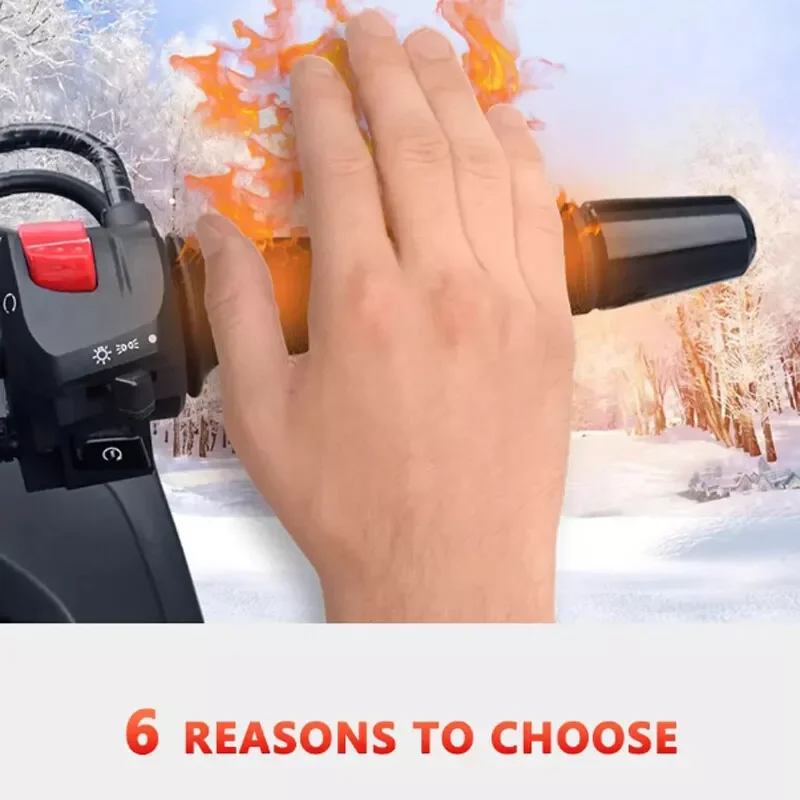 

2pcs Motorcycle Heated Handgrips 3 Gear USB Warmer Electric Heated Grip Cover Anti Slip Fast Heating Motorcycle Handlebar Parts