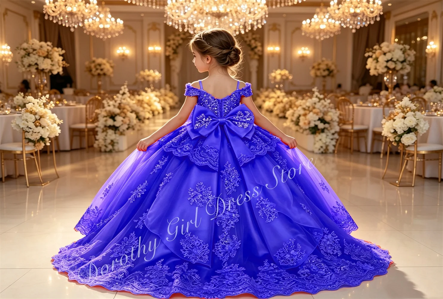 Puszysta sukienka dla dziewczy – Crystal Mesh Fabric recenzja i cena