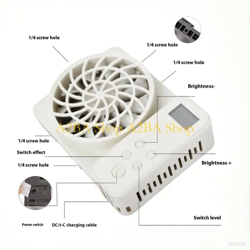 

A2BA Adjustable Triple Color Temperature 100W Photography Light 40000LX Brightness