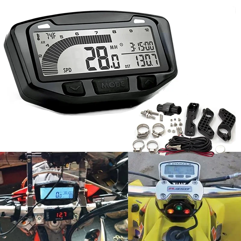 For Yamaha Kawasaki Polaris Trail Tech 752-119 Steam Digital  Motorcycle Universal Speedometer Counter Tachometer Kit UTV/ATV