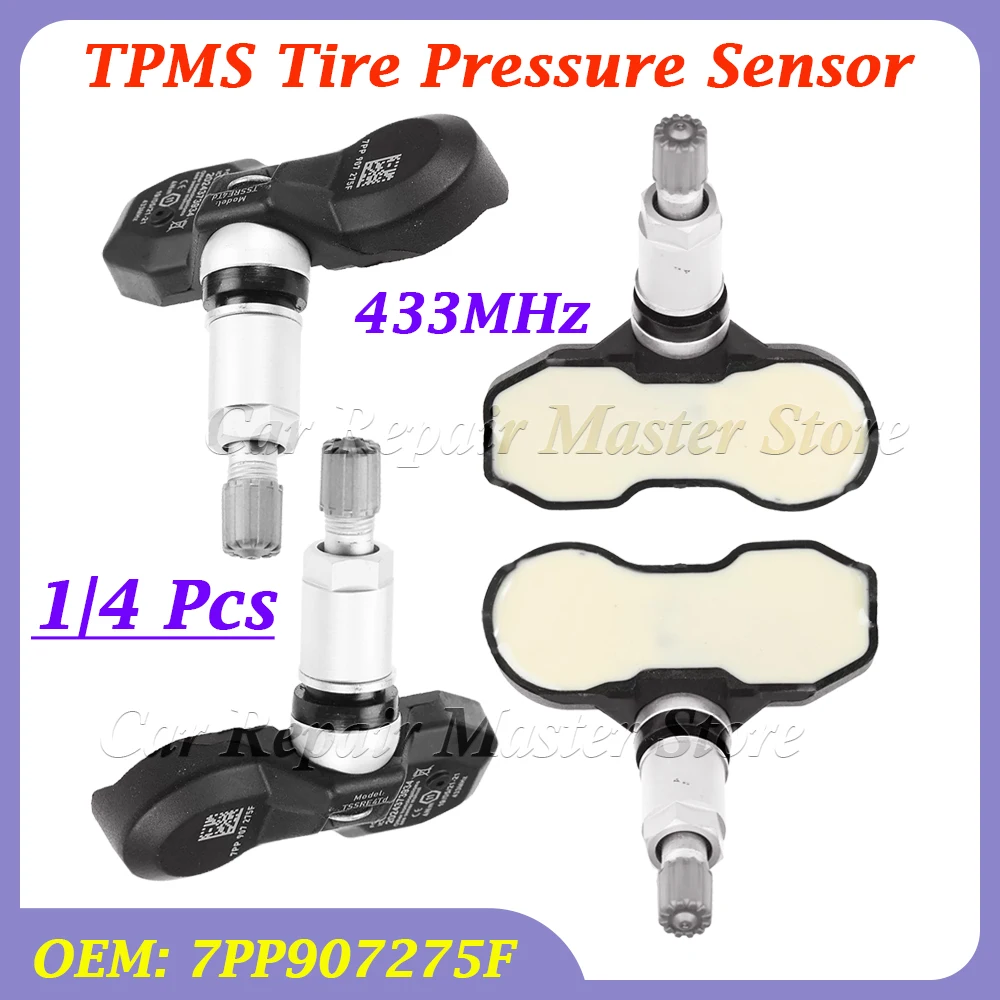 1/4pcs New Tire Pressure Sensor For 2009 - 2013 For Porsche Panamera 970 7PP907275F 433MHz TPMS Sensor Tire Pressure Monitor