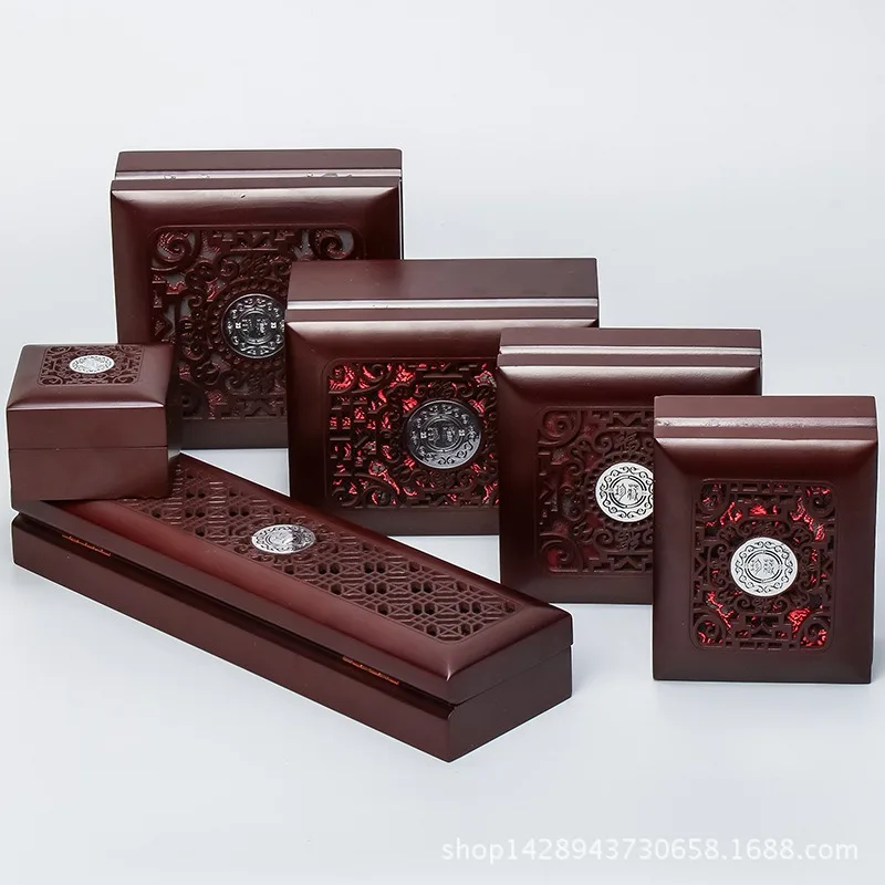 Wholesale Wooden Handle Jewelry Gift Box, Wenwan Storage Case for Buddha Bead Bracelet Necklace Ring Packaging Organizer