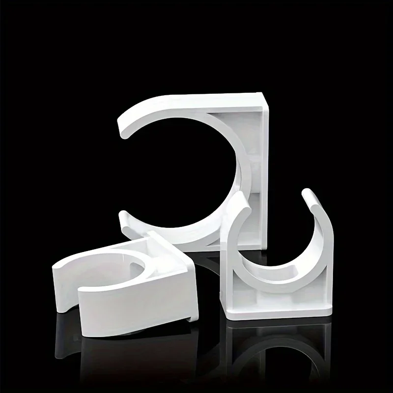 10pcs White U-shaped Clamp for Conduit - Leak-Proof Water Pipe Securement, Hose Brackets with 20mm Inner Diameter