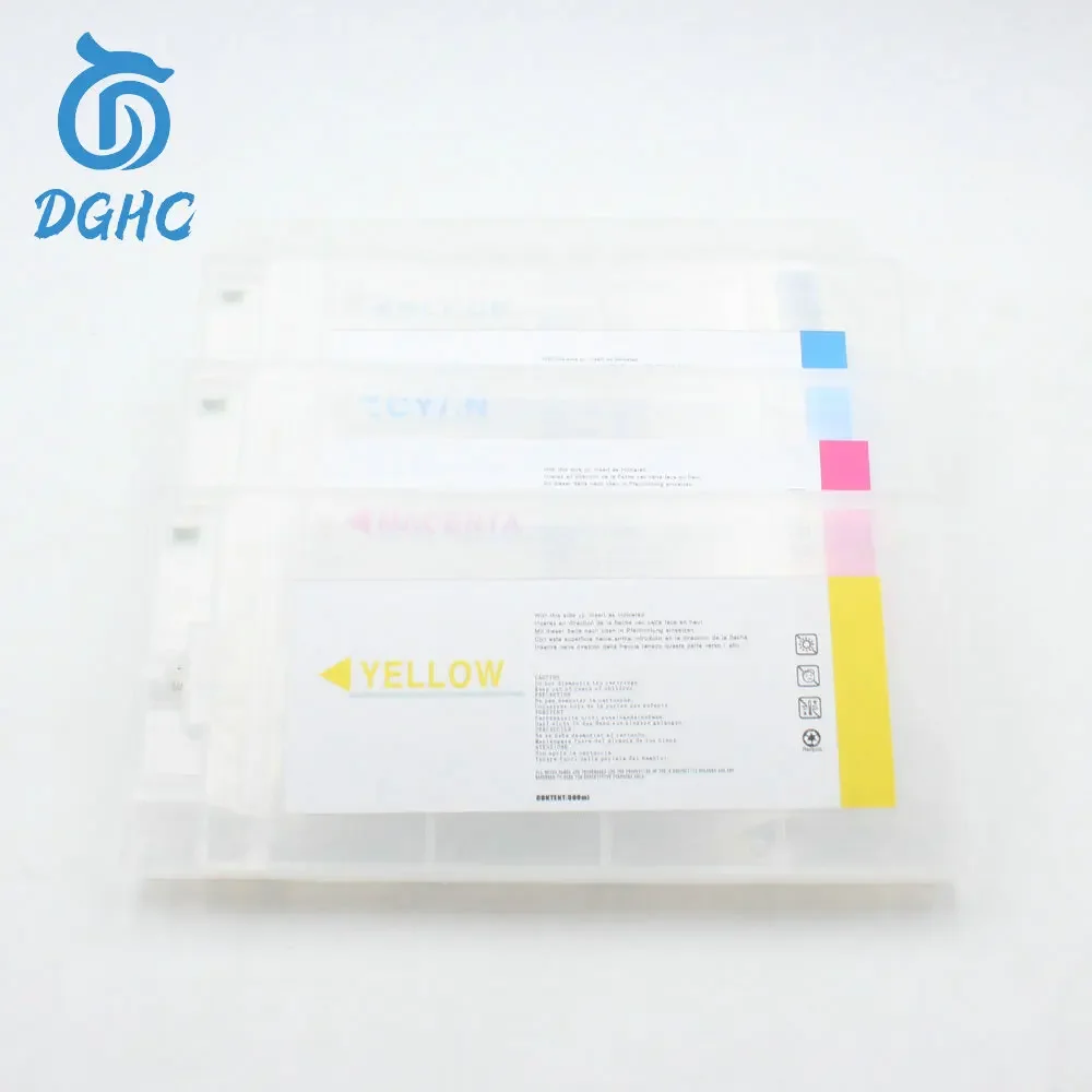 4pcs 500ml/color Empty Refillable cartridge With One Time Chip for Noritsu D701 D703 D1005 printer