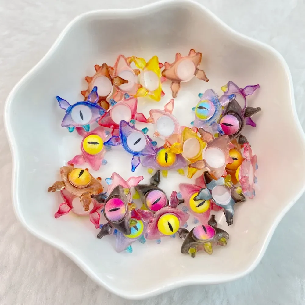 50PCS New Cute Cartoon big-eyed monster series 3D Cabochon Scrapbooking DIY Jewelry Ornament Manicure Decorate Accessories