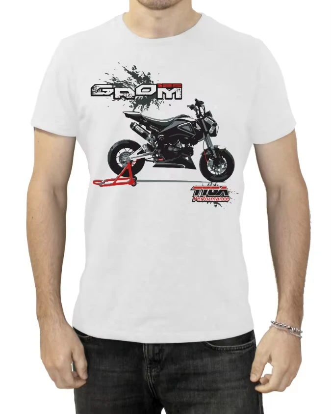 تيشيرتات رجالية ونسائية مطبوعة للدراجات النارية لعام 2026 لفصل الصيف والخريف والشتاء، ملابس شارع من القطن الخالص وملابس غير رسمية