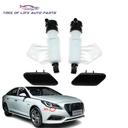 Front Headlight Washer Nozzle Headlamp Cleaning Spray Pump+ Cover Cap For Hyundai Sonata Hybrid LF 15-17 98671-E6000 98672-E6000