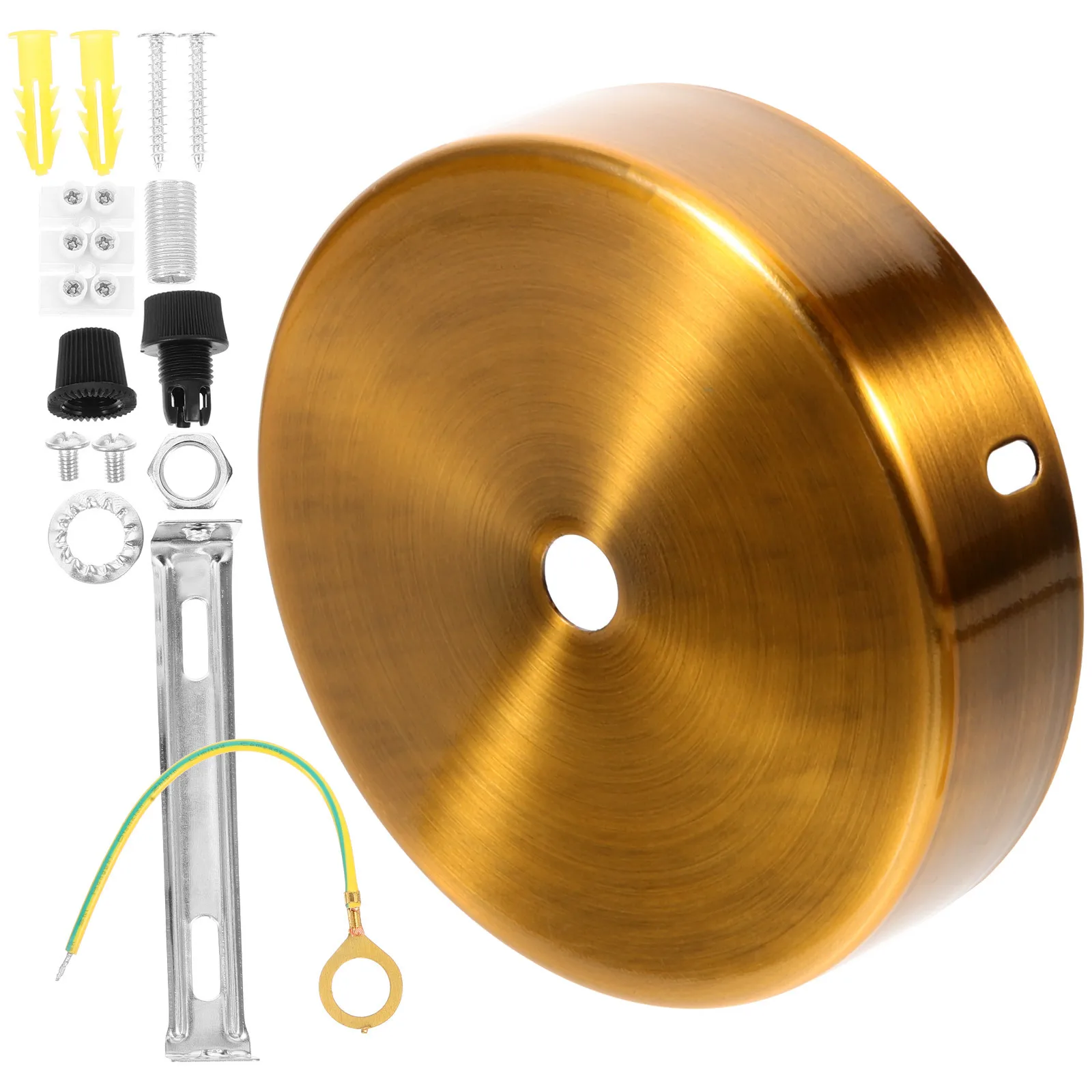 

1Set Ceiling Canopy Light Kit Sturdy Electroplated Iron Mounting Plate for Pendant Light Fixtures Modern Style Decor Compatible