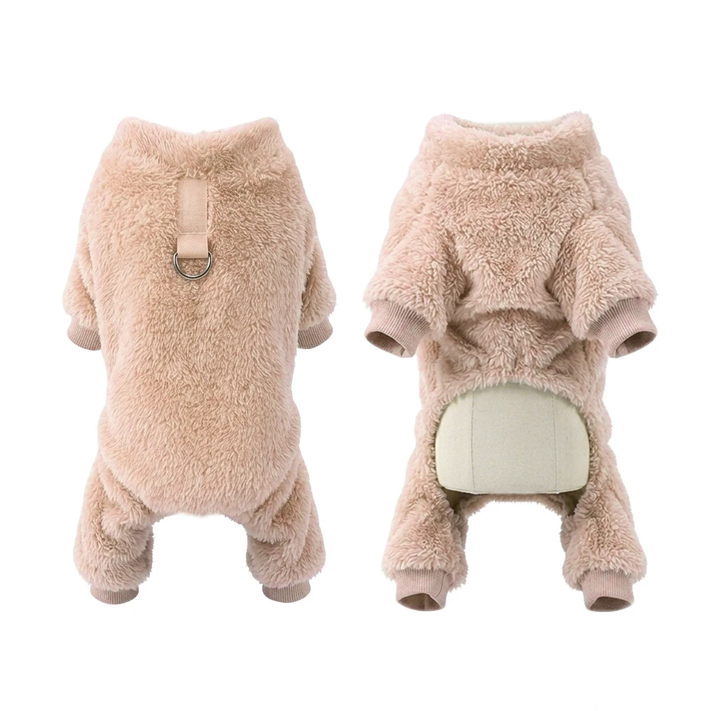 Winter Warme Haustierkleidung Weicher Flanell Hundeoverall Welpen Katzen Vierbeiner-Jacke Mantel für Kleine Mittelgroße Hunde Chihuahua Yorkie Outfit – Detail 5