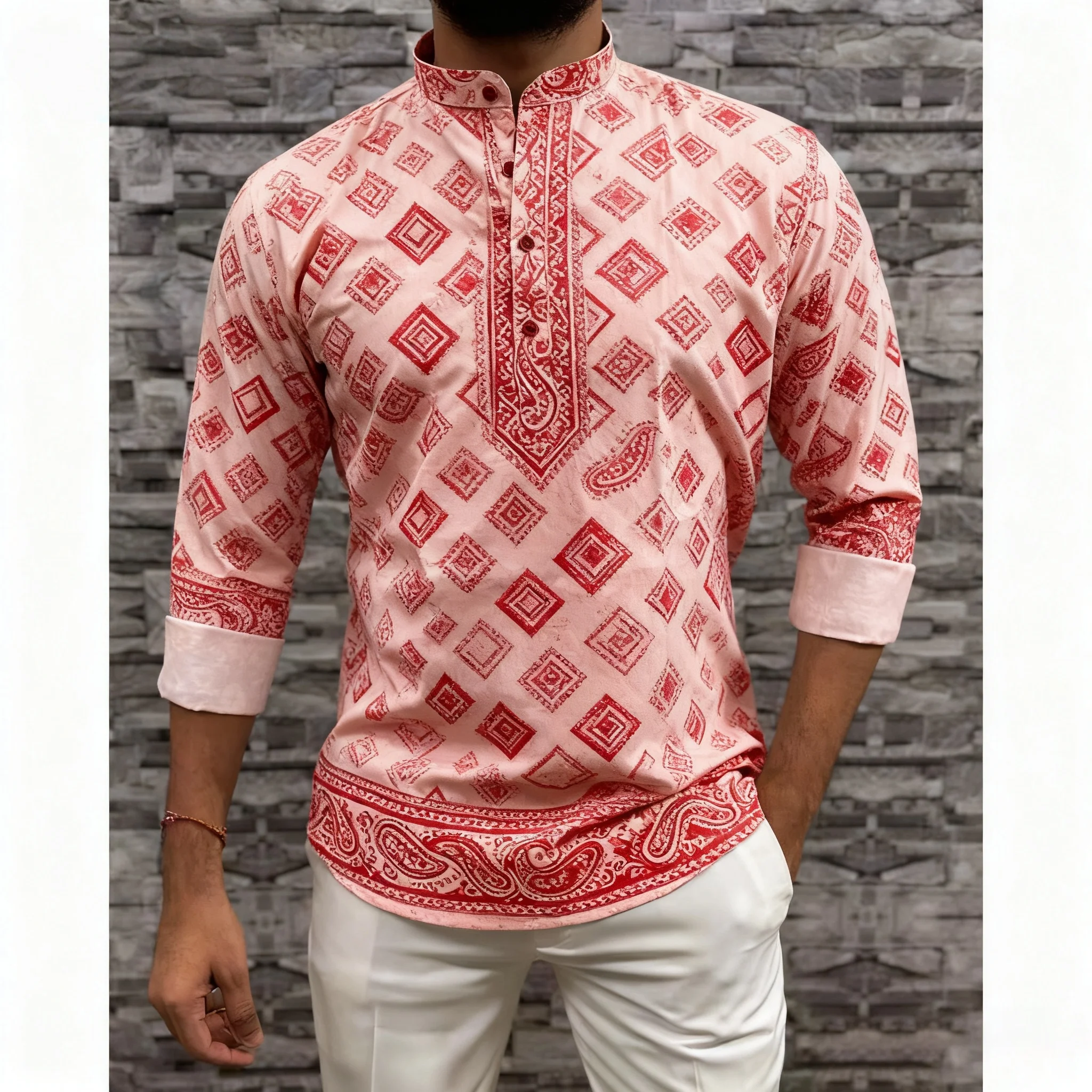 قميص مسلم بأكمام طويلة عباية أمان جوبا باكستان مسلم المملكة العربية السعودية إسلام روبا هومبرس مسلم قميص رجالي Muçulmano #1