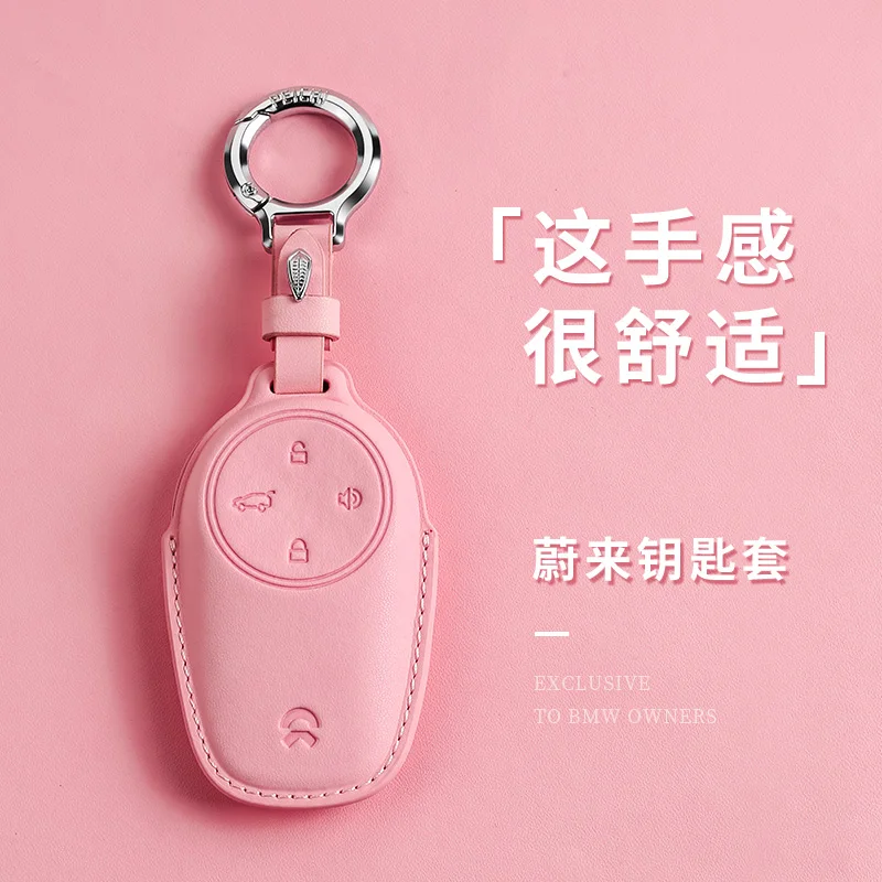 

Кожаный автомобильный смарт-брелок для Wei Lai NIO ET5 ET7 ES7 EC7 2020 2022 ES6 2019 ES8 2018 Брелок для ключей Автомобильные аксессуары для стайлинга
