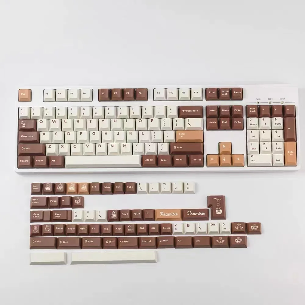 1 set of GMK Tiramisu keycaps PBT thermal sublimation keyboard keycaps cherry mx switch keycaps with ISO input 3U 7U spacebar