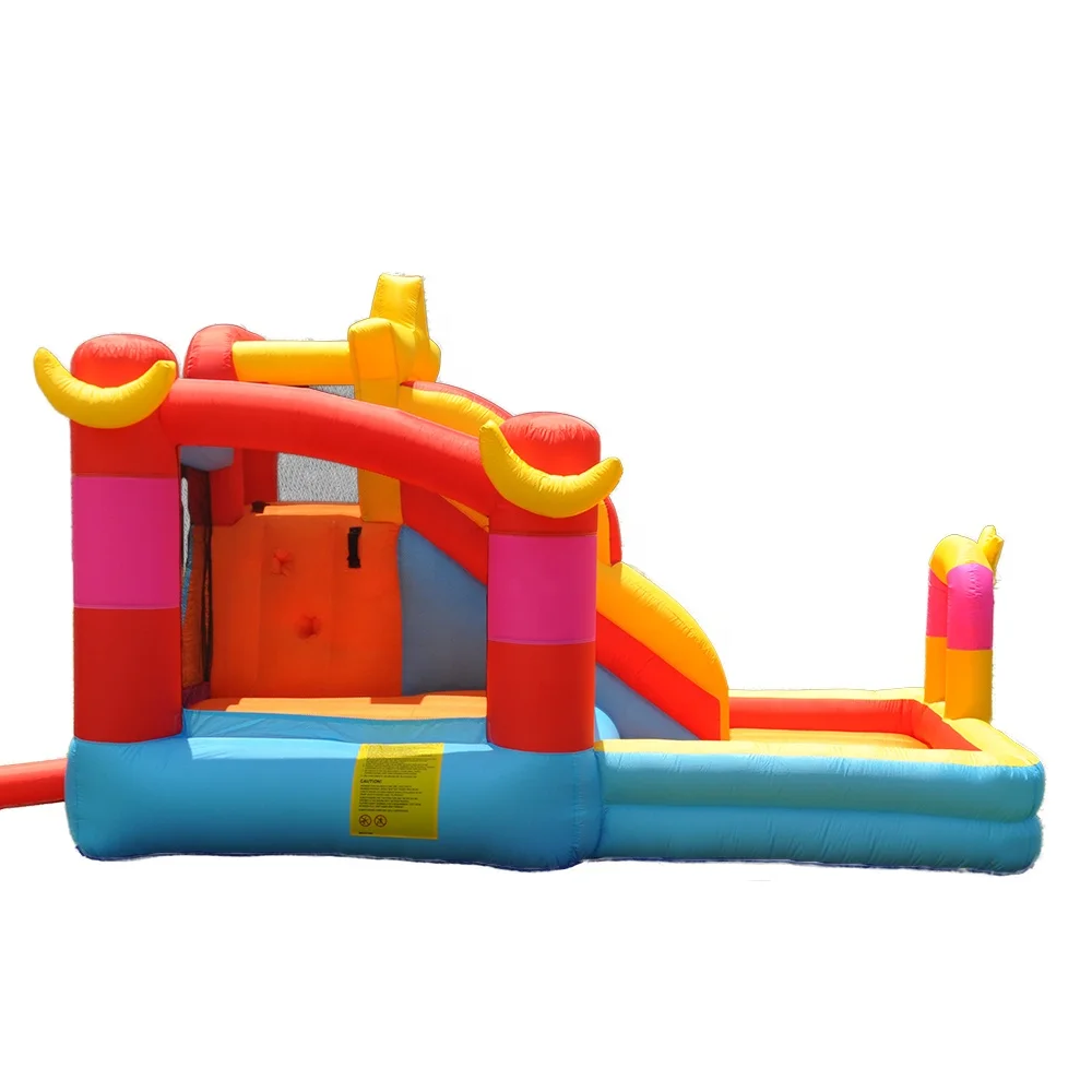 

Inflatable castle pink inflatable slide water park bodyguard jumping castle slide double inflatable bottom