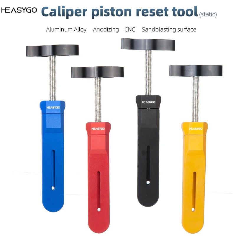 

Heasygo Bicycle Caliper Piston Reset Tool MTB Road Bike Piston Reset Installation Tools Aluminum Alloy Sandblasting Face Tool