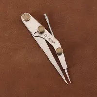 Nattools DIY LeatherCraft Silver Refill Marking Tool Gap Rule Lockable Spacing Gauge Leather Spacing Gauge Professional