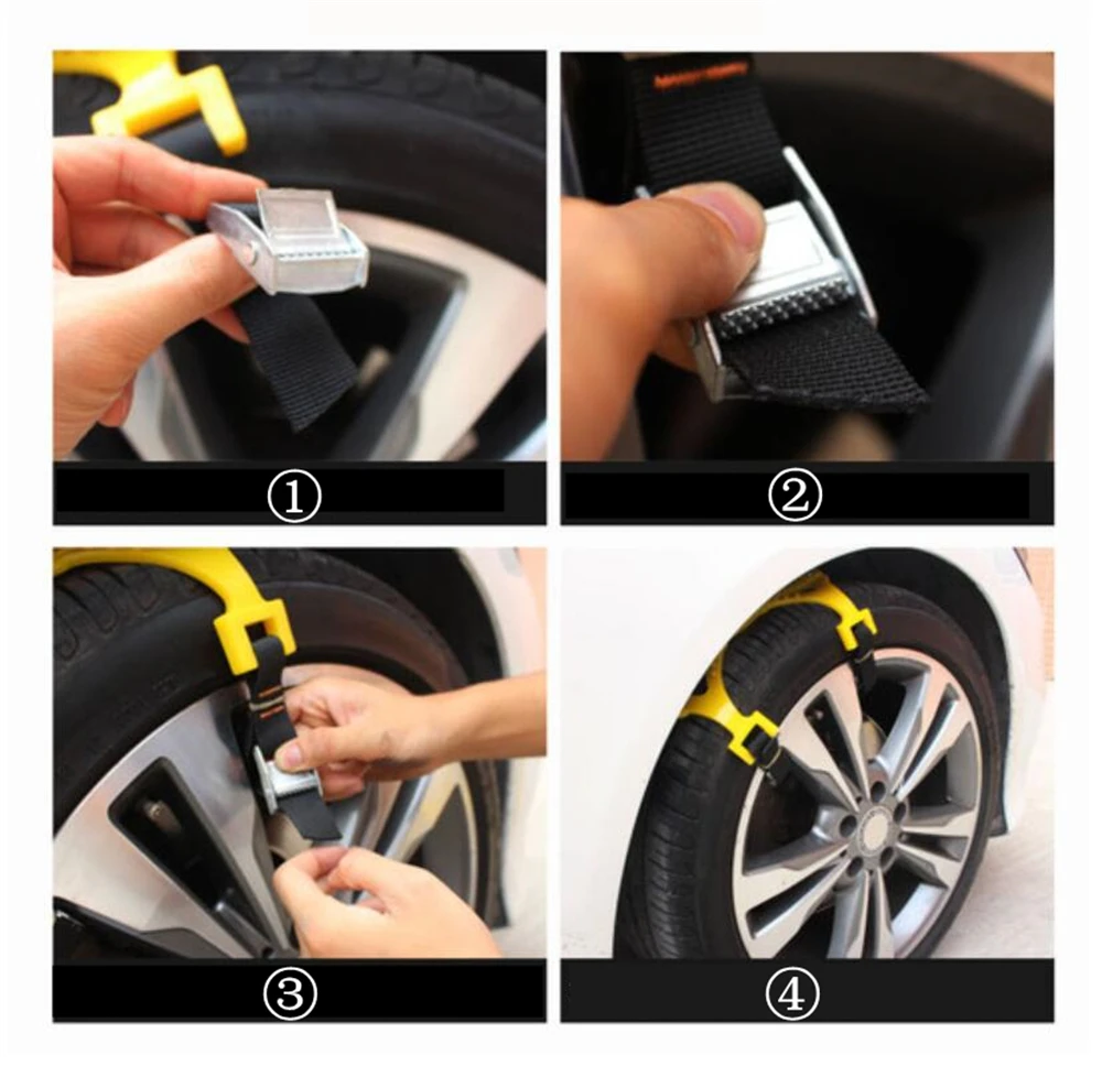 6PCS Nylon Snow Chain Car Rubber Chains Anti-skid Belts Winter Iron Tire Wheel Clamps Anti-slip Snow Chains For Car