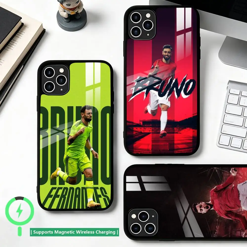 

B-Bruno f-Fernandes Phone Case For iPhone17,16,15,14,13,12,11 Plus,Pro Compatible with magnetic wireless charging