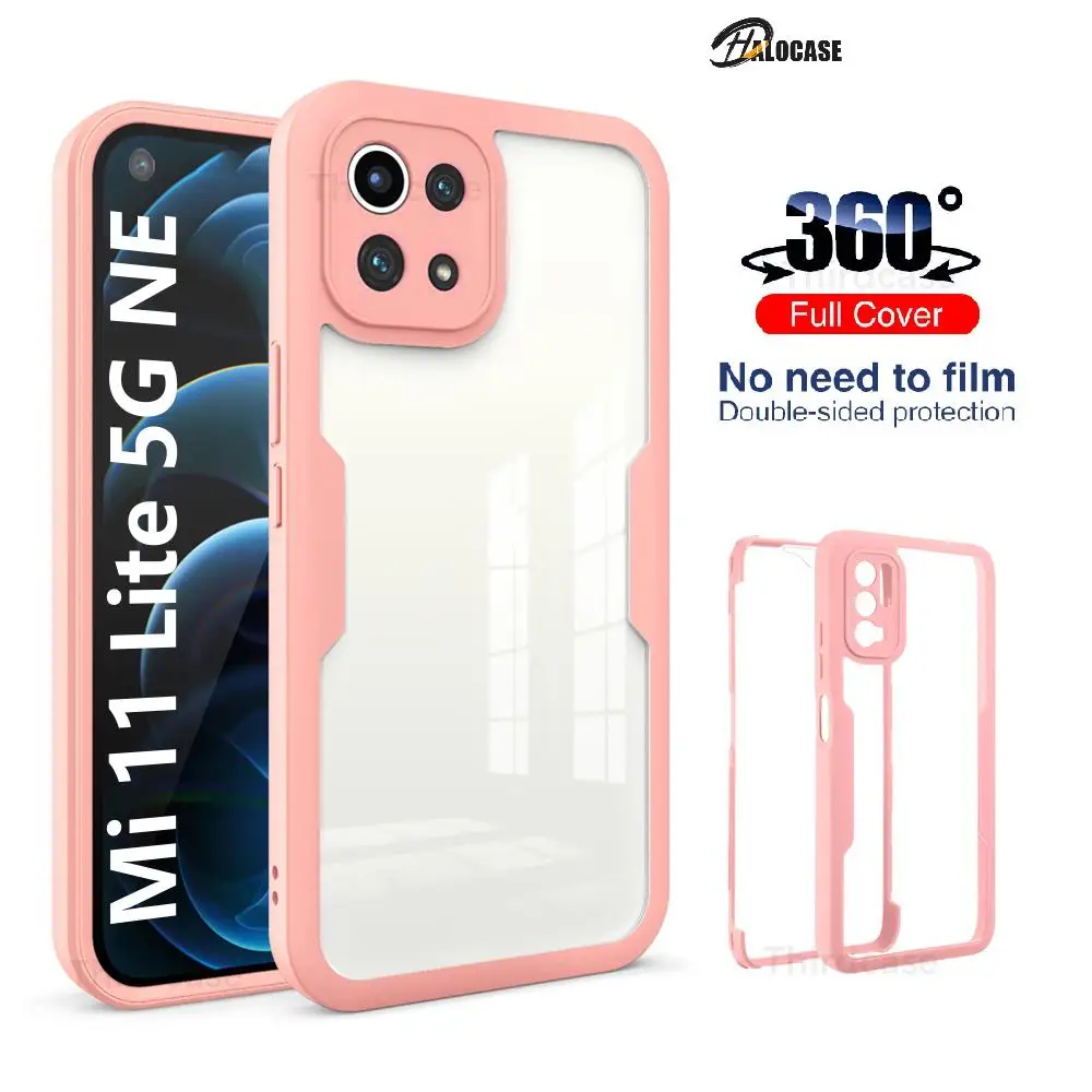 360 Full Body Cover For Xiaomi 11 Lite 5G NE 12 11T Poco X3 X4 Pro Double Clear Case Redmi Note 11S 10 11 Pro 9T 9AT 9C NFC 10C