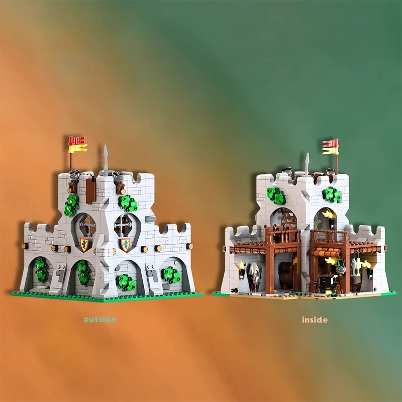 Klocki konstrukcyjne Moc Budynki Model Zamku Rzeźnika Technologia Modularny Średniowieczny Model Zamku Klocki Zabawki Świąteczne Zestawy DIY Zestawy do Składania Prezent