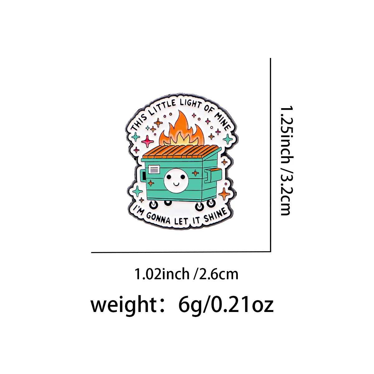 القمامة النار المينا دبوس الفكاهة بروش الصنوبر التلبيب شارة بدبابيس على ظهره الملابس والاكسسوارات مضحك مجوهرات أصدقاء الهدايا #2