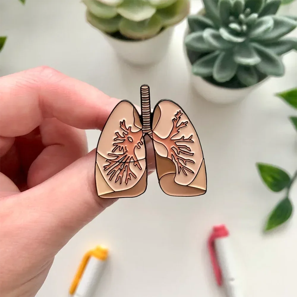 DCARZZ دبابيس الرئة والكلى الطبية دبابيس علم الأحياء التشريح مجوهرات التلبيب على ظهره شارة الطب لممرضة الطبيب