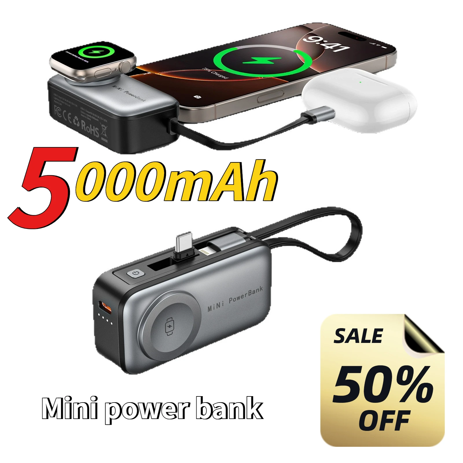 5000Mah Mini Magnet…