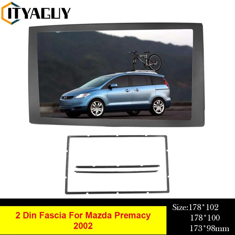 2Din Car Radio Stereo Frame Fascia For MAZDA MPV Premacy DVD Panel Plate Mounting Dash Installation Bezel Trim Kit