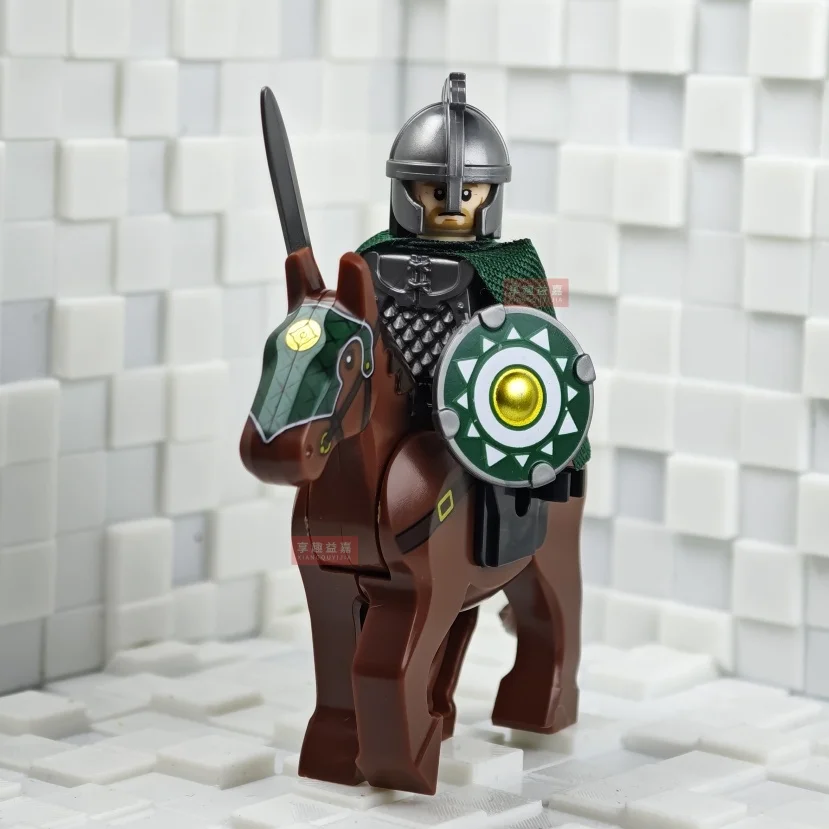 Battle Five Armies mit Schwert Rohan mit Pferd Bausteine Modell Ziegel Mini Action Spielzeug Figuren Spielzeug Geschenk für Kinder MOC