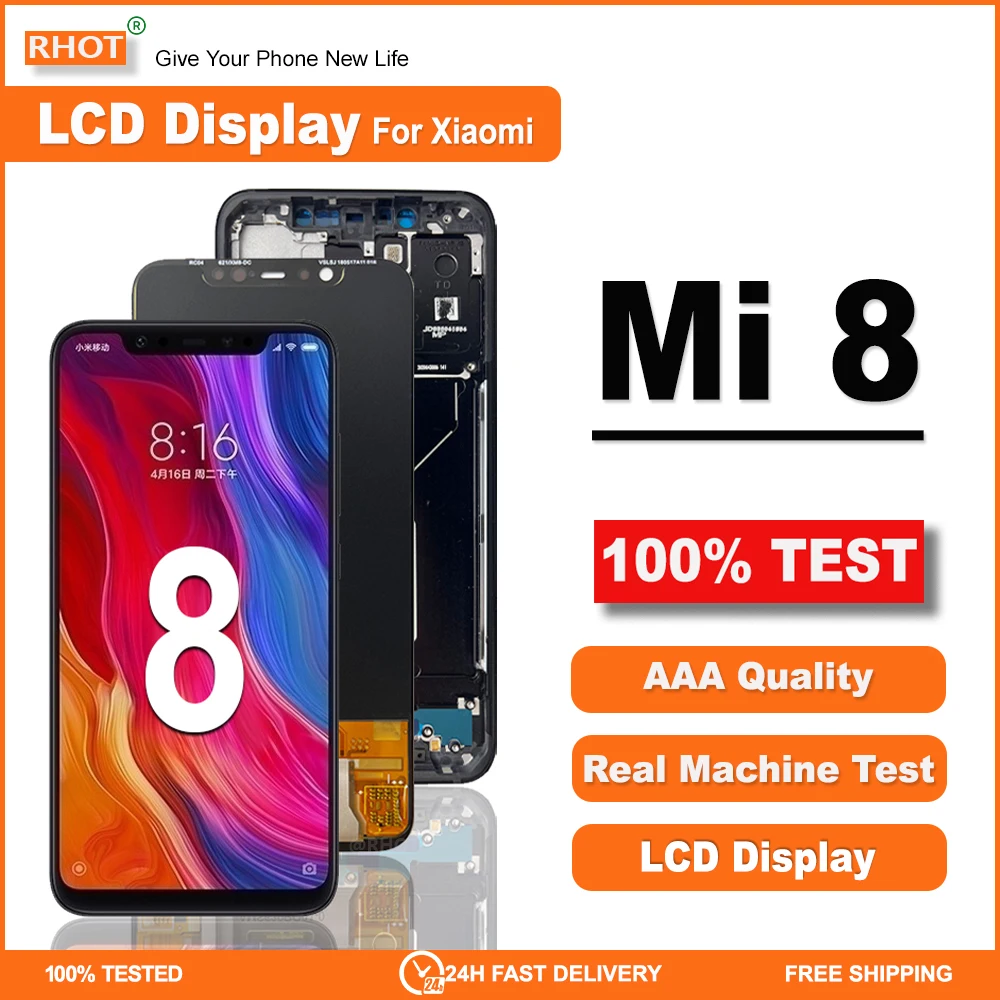 

6.21" 100% Tested Premium LCD For Xiaomi Mi 8 LCD Touch Screen Digitizer Assembly Replaceable For Mi 8 LCD M1803E1A LCD Display