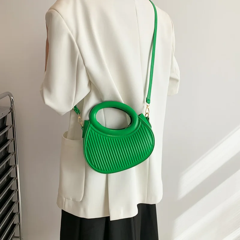 Retro Versatile Handbag for Women 2024 New Fashion Trend Casual Candy Color Crossbody Bag PU Leather Small Saddle Bags