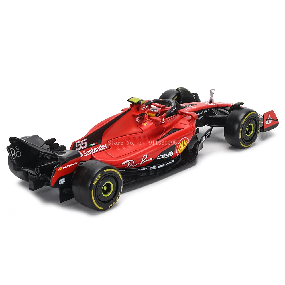 Bburago 1:18 New 2023 SF23 F1 Racing #16 Charles Leclerc #55 Carlos Sainz Static Car Model Vehicles Formula 1 Alloy Toy Vehicle