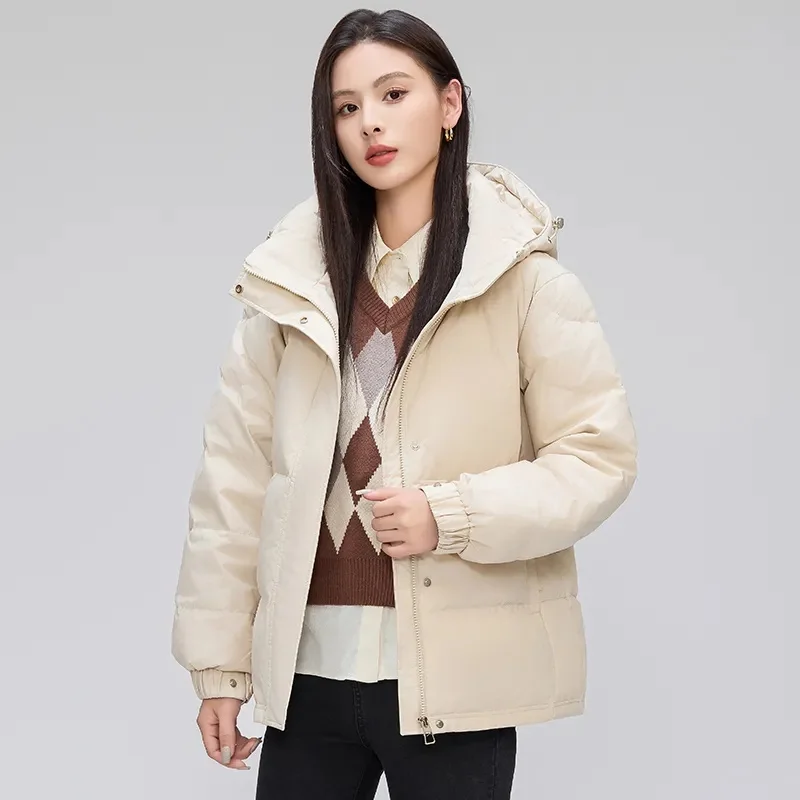 

Down Cotton-Padded Coat Women Parkas Short 2025Korean Winter New Little Warm Cotton Jacket Fashion Bread Outcoat Ladies Overcoat