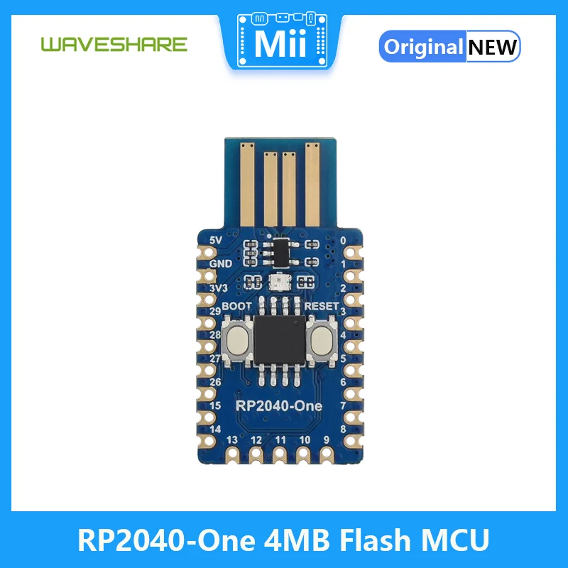 

Waveshare RP2040-One, 4MB Flash MCU Board Based On Raspberry Pi RP2040 Suitable For SMD Applications