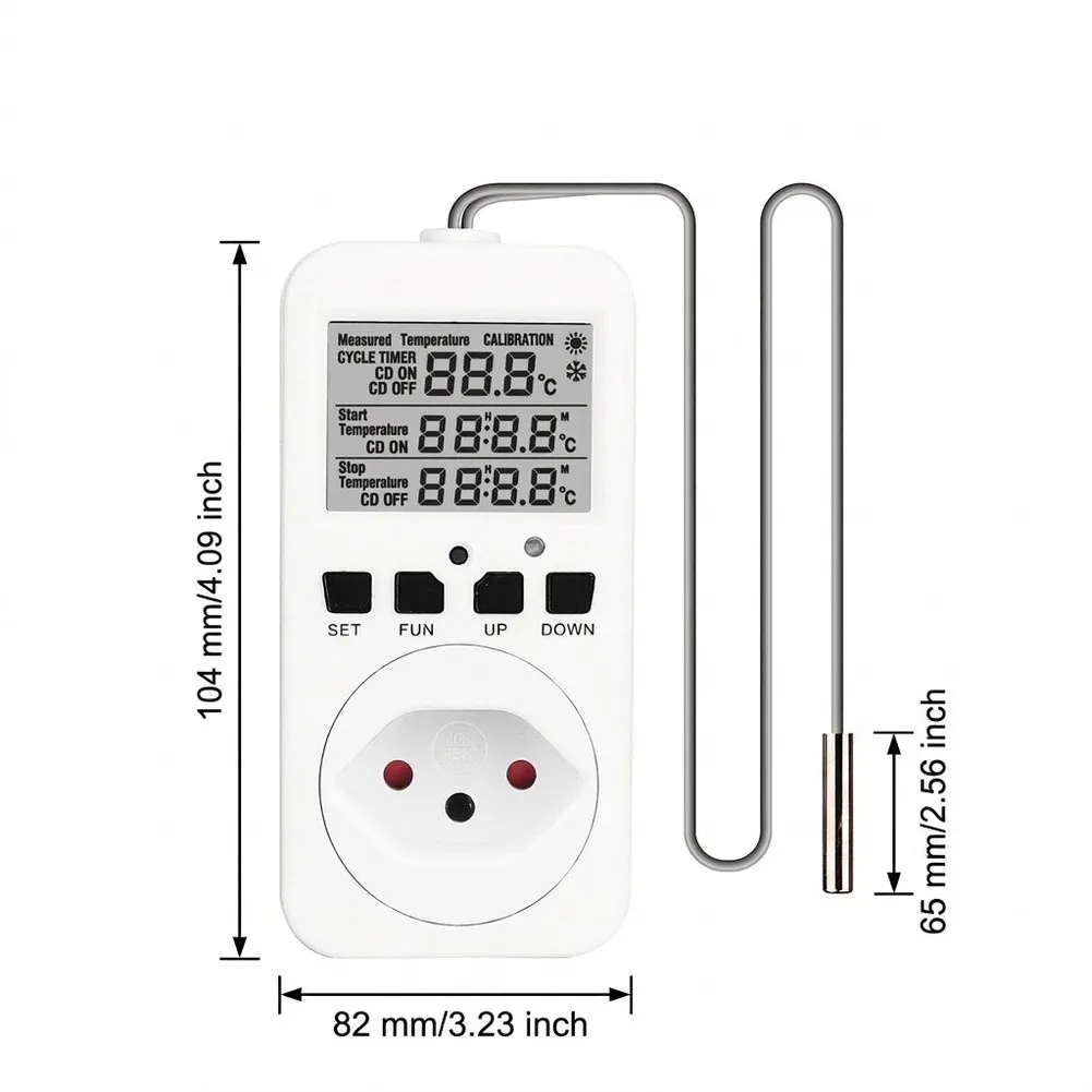 As Picture Temperature Controller Heating Timer Device Heating Cooling Controller LCD Display Thermostat As Picture