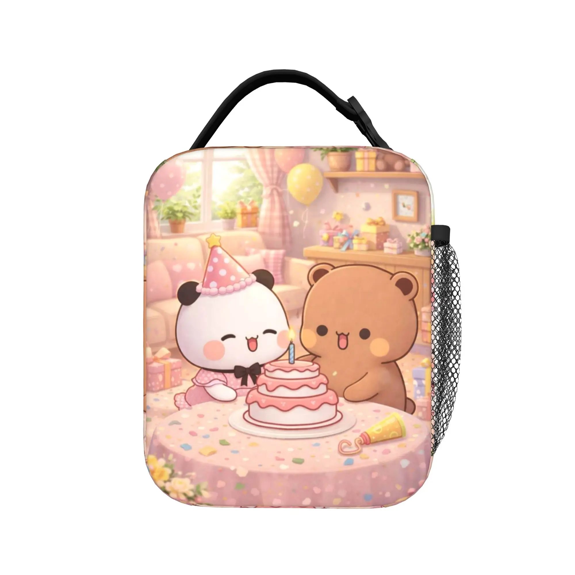 HBD Happy Birthday Bubu Dudu Insulated Lunch Bags Thermal Bag Reusable,Lunch Container Cartoon Large Tote Lunch Box School