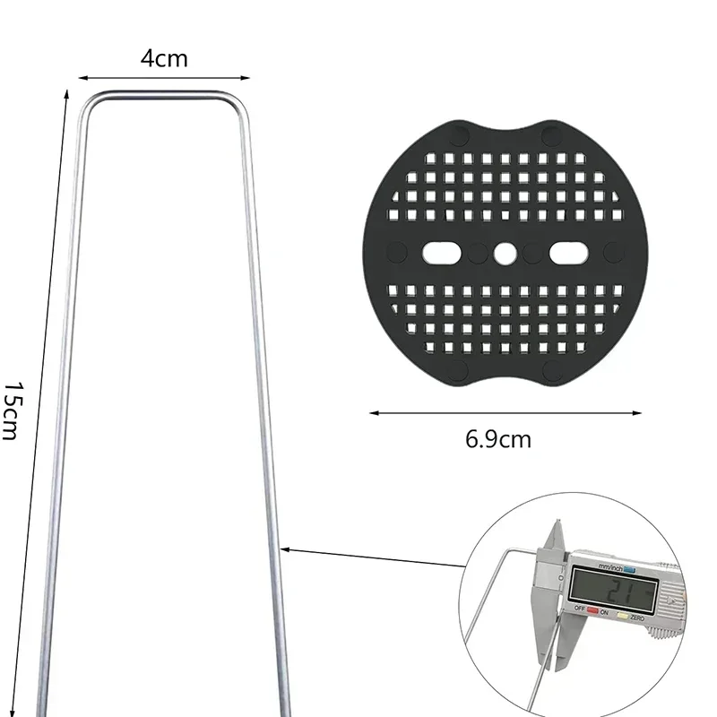 50 Uds. Estacas de jardín, lona de sardina con 50 arandelas, estacas de fijación para cubierta de lona, tela de hierba, hojas de suelo para tienda de campaña