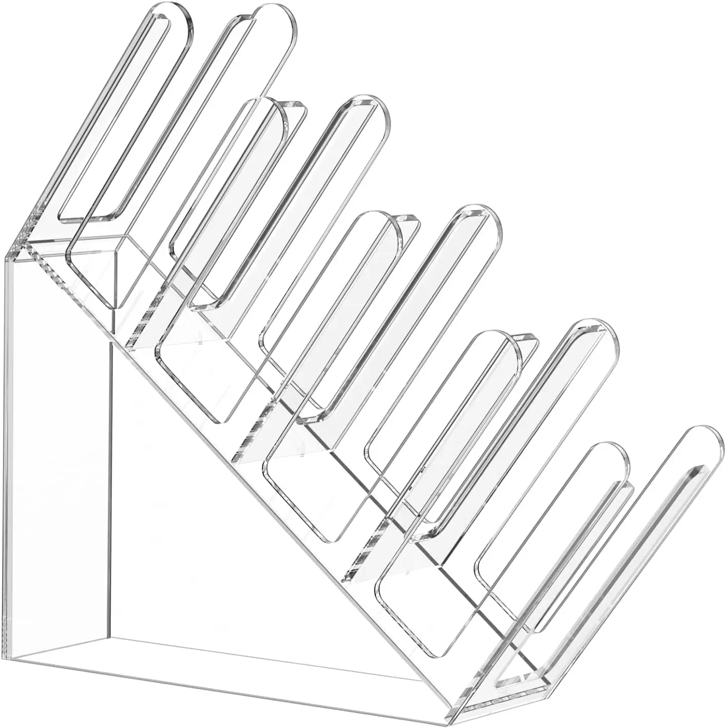 

Органайзер для стаканов и крышек из акрила с 4 наклонными отделениями, для горячих и холодных одноразовых кофейных стаканов