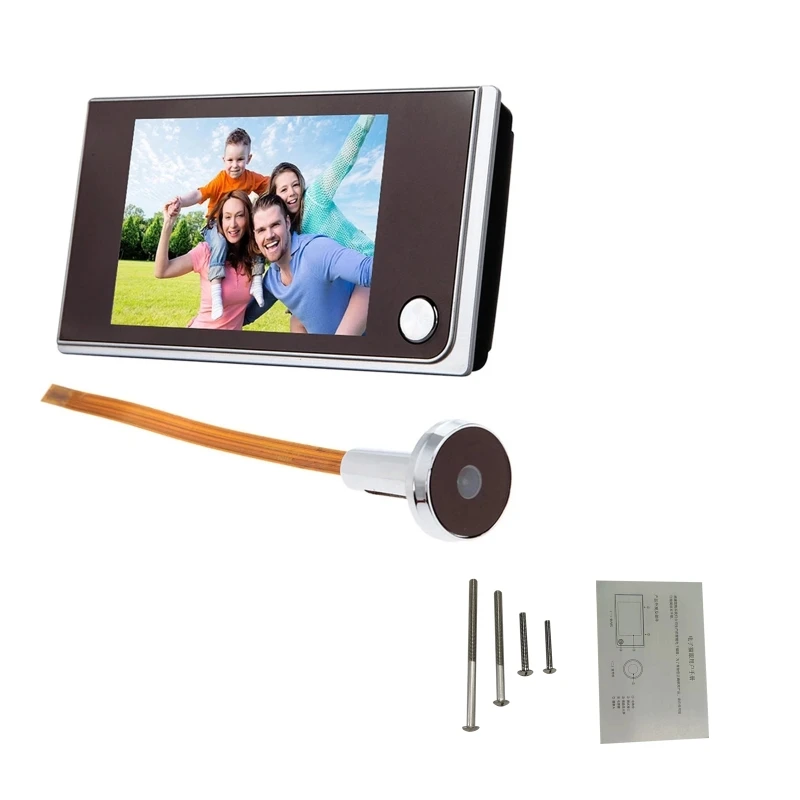 3.5 ''Digital Doorbell LCD 120 องศาอิเล็กทรอนิกส์ Peephole Doorbell สี กล้องประตู Viewer สำหรับ Home Security