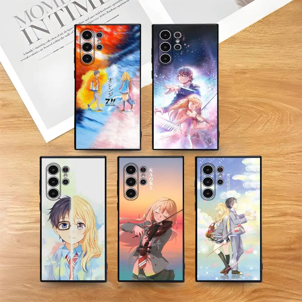 

Your Lie In A-Aprils Lover Phone Case For Samsung Galaxy S25 S24 S22 S23 Ultra S21 S20 Plus 5G Frosted Non-Slip Full Soft Cover