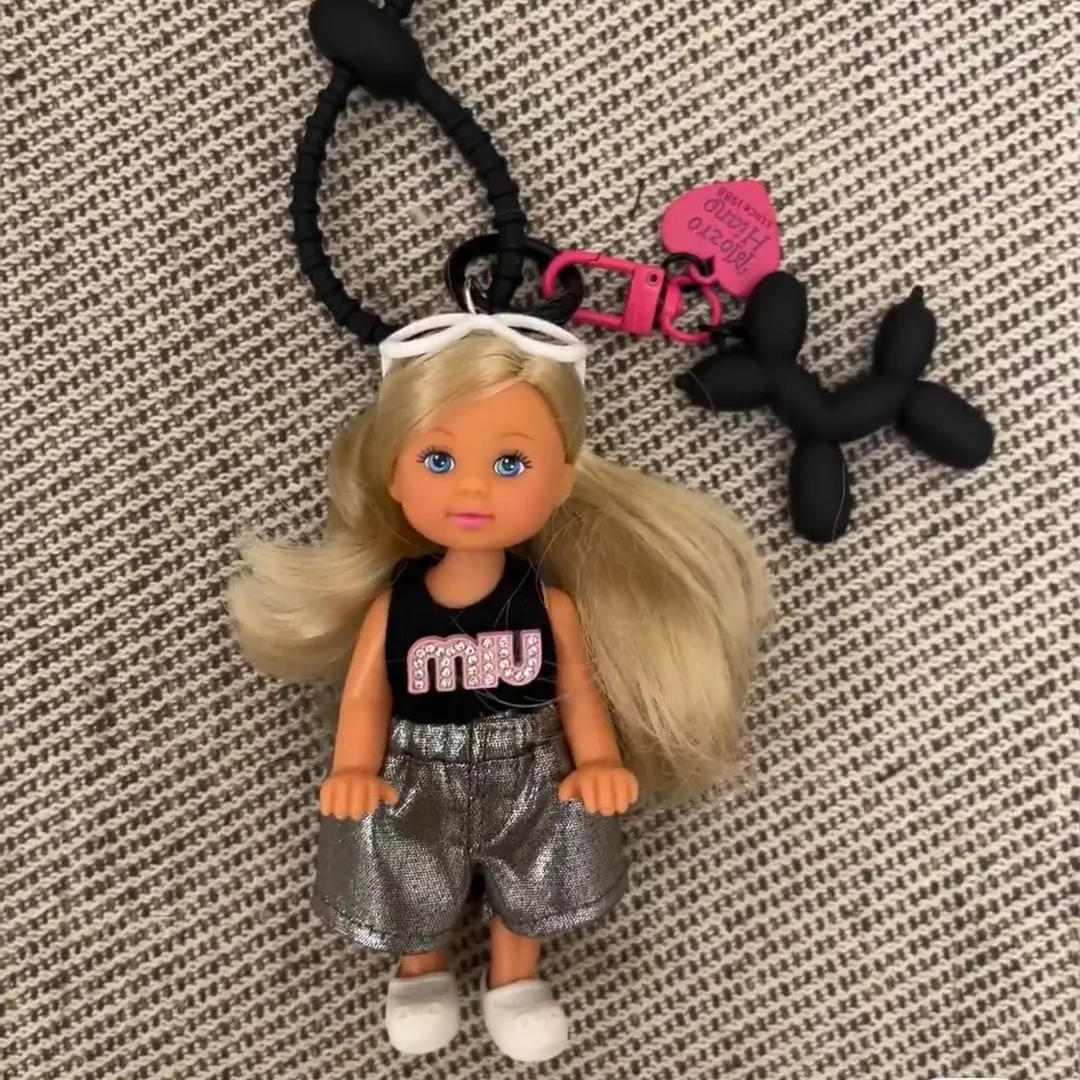 New Pattern Original Paris Fashion Matching Color Climbing Rope Bag Charm Cartoon Doll for miu Bag Charms Pendant Key Pendant